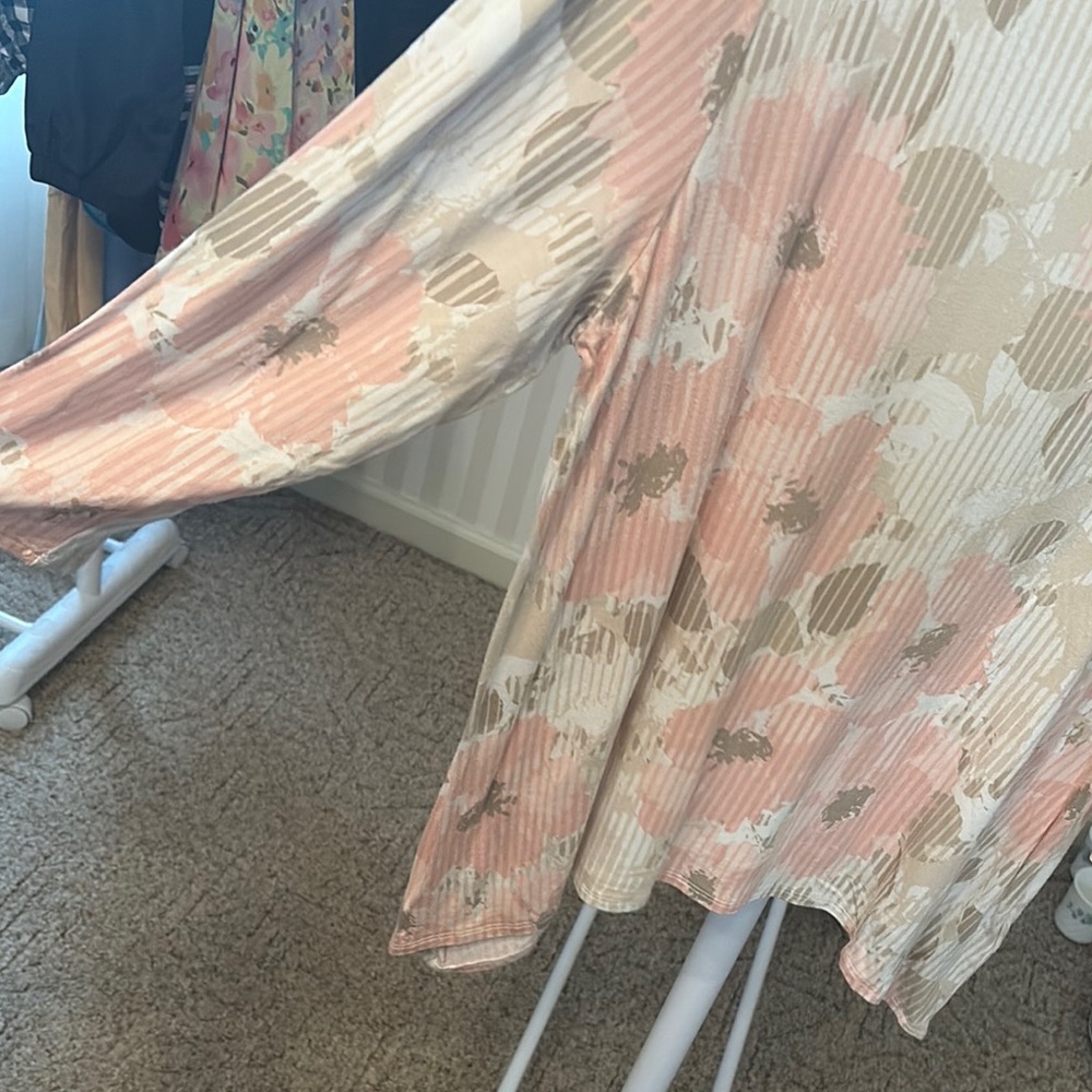 Ruby Rd Pink Ribbed 3/4 Sleeve Tunic - Picture 5 of 5